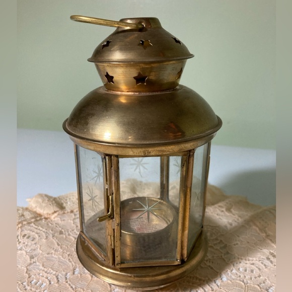 Other - Elegant Gold Lantern Candle Holder